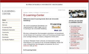 Screenshot der neuen ELC-Homepage